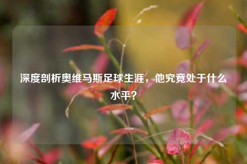深度剖析奥维马斯足球生涯,他究竟处于什么水平?