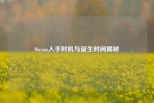 Steam入手时机与诞生时间揭秘