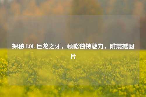探秘 LOL 巨龙之牙,领略独特魅力,附震撼图片