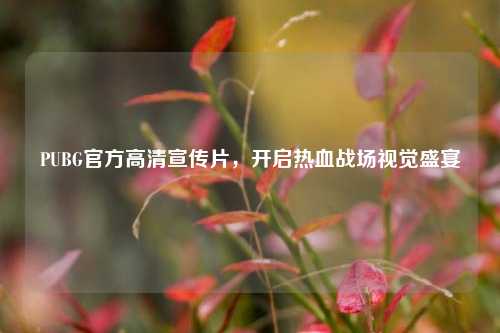 PUBG官方高清宣传片,开启热血战场视觉盛宴