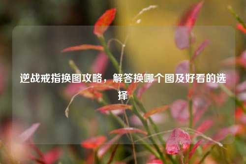 逆战戒指换图攻略，解答换哪个图及好看的选择