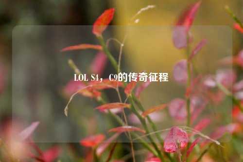 LOL S4,C9的传奇征程