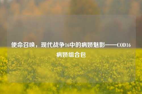 使命召唤,现代战争16中的病娇魅影——COD16病娇组合包