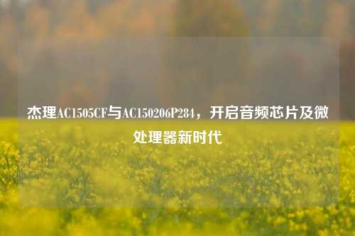 杰理AC1505CF与AC150206P284,开启音频芯片及微处理器新时代
