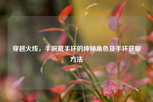穿越火线,手腕戴手环的神秘角色及手环获取方法
