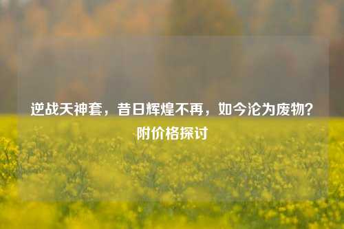 逆战天神套,昔日辉煌不再,如今沦为废物?附价格探讨