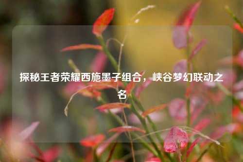 探秘王者荣耀西施墨子组合,峡谷梦幻联动之名