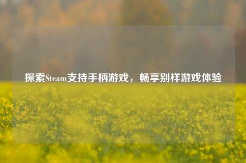 探索Steam支持手柄游戏,畅享别样游戏体验