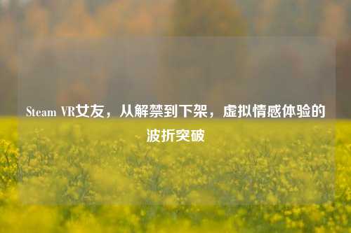 Steam VR女友，从解禁到下架，虚拟情感体验的波折突破