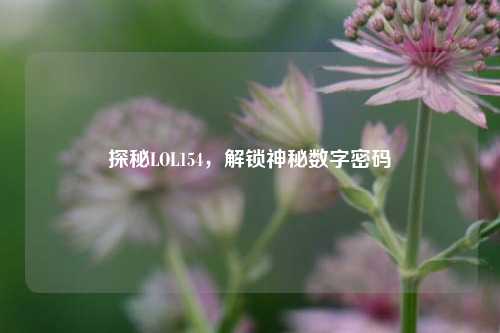 探秘LOL154,解锁神秘数字密码