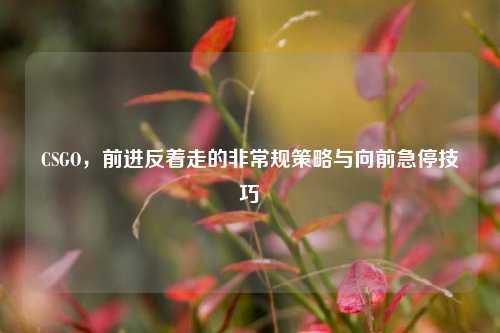 CSGO,前进反着走的非常规策略与向前急停技巧