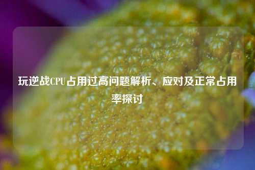 玩逆战CPU占用过高问题解析、应对及正常占用率探讨