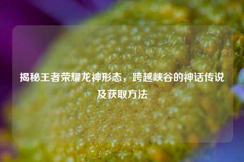 揭秘王者荣耀龙神形态,跨越峡谷的神话传说及获取方法