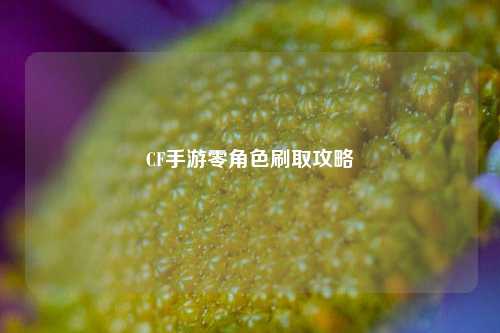 CF手游零角色刷取攻略