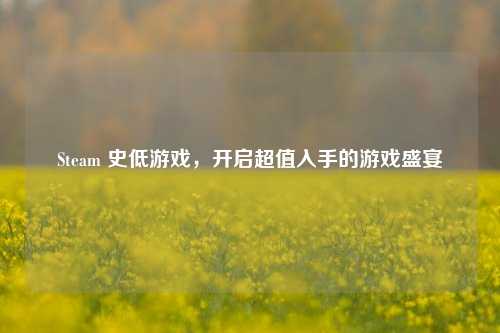 Steam 史低游戏,开启超值入手的游戏盛宴