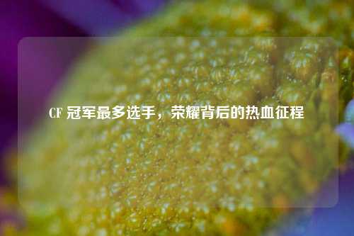 CF 冠军最多选手,荣耀背后的热血征程