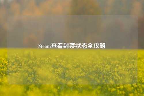 Steam查看封禁状态全攻略