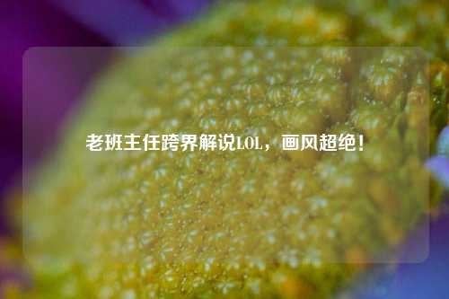 老班主任跨界解说LOL,画风超绝!