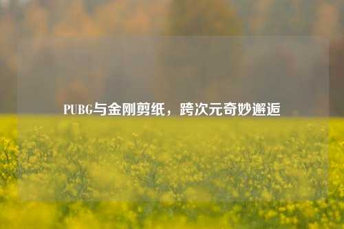 PUBG与金刚剪纸,跨次元奇妙邂逅