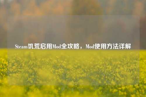 Steam饥荒启用Mod全攻略,Mod使用方法详解