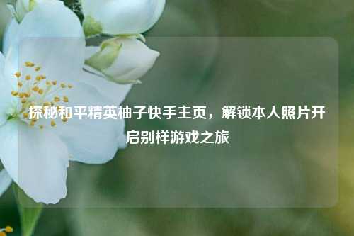 探秘和平精英柚子快手主页,解锁本人照片开启别样游戏之旅