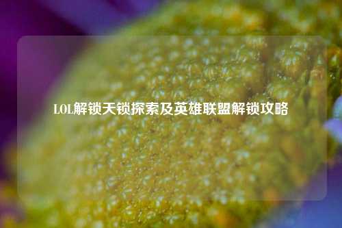 LOL解锁天锁探索及英雄联盟解锁攻略