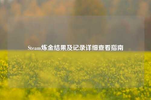 Steam炼金结果及记录详细查看指南