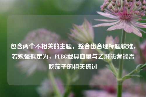 包含两个不相关的主题,整合出合理标题较难,若勉强拟定为,PUBG载具血量与乙肝患者能否吃茄子的相关探讨