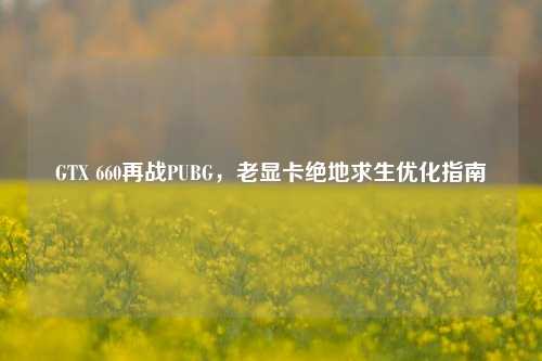 GTX 660再战PUBG,老显卡绝地求生优化指南