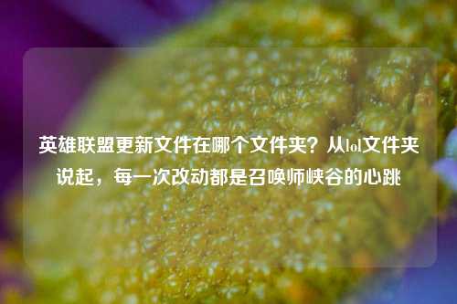 英雄联盟更新文件在哪个文件夹?从lol文件夹说起,每一次改动都是召唤师峡谷的心跳