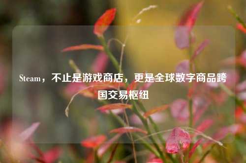 Steam,不止是游戏商店,更是全球数字商品跨国交易枢纽