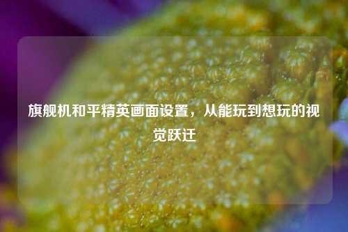 旗舰机和平精英画面设置,从能玩到想玩的视觉跃迁