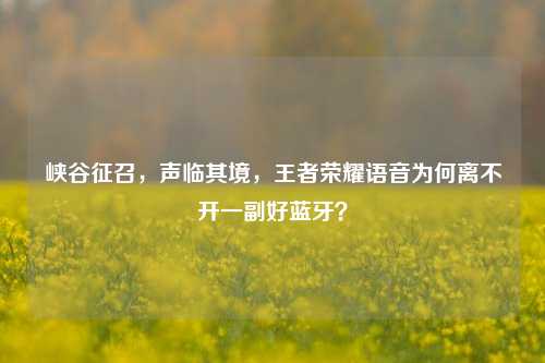 峡谷征召,声临其境,王者荣耀语音为何离不开一副好蓝牙?