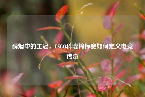 硝烟中的王冠,CSGO科隆锦标赛如何定义电竞传奇