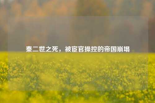 秦二世之死,被宦官操控的帝国崩塌
