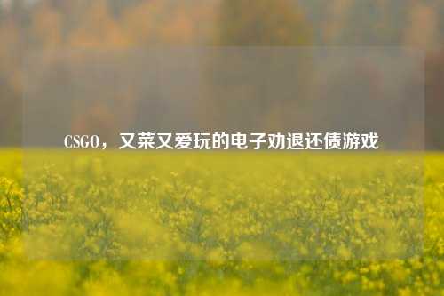 CSGO,又菜又爱玩的电子劝退还债游戏