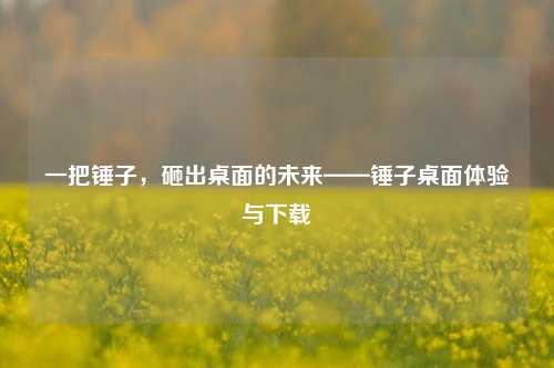 一把锤子，砸出桌面的未来——锤子桌面体验与下载