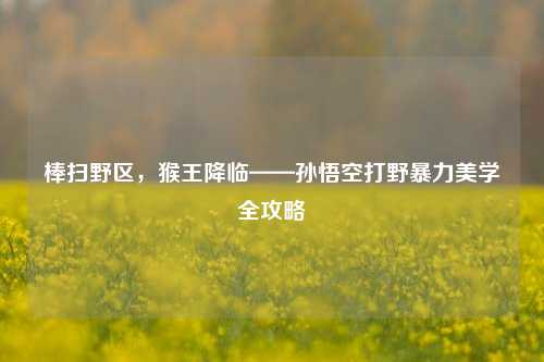 棒扫野区,猴王降临——孙悟空打野暴力美学全攻略