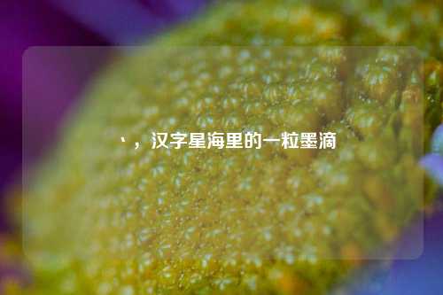 丶,汉字星海里的一粒墨滴