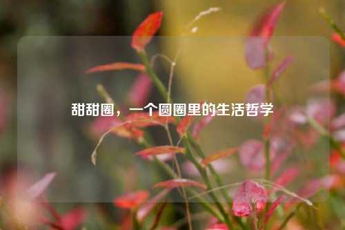 甜甜圈,一个圆圈里的生活哲学