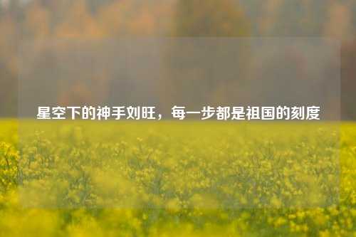 星空下的神手刘旺,每一步都是祖国的刻度