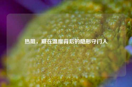 热阻，藏在温度背后的隐形守门人