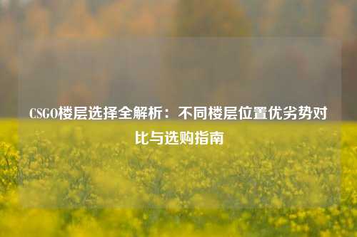 CSGO楼层选择全解析:不同楼层位置优劣势对比与选购指南