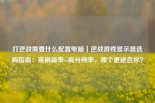 打逆战需要什么配置电脑|逆战游戏显示器选购指南:高刷新率vs高分辨率,哪个更适合你?