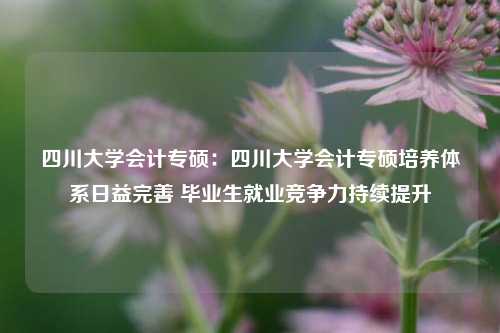 四川大学会计专硕:四川大学会计专硕培养体系日益完善 毕业生就业竞争力持续提升